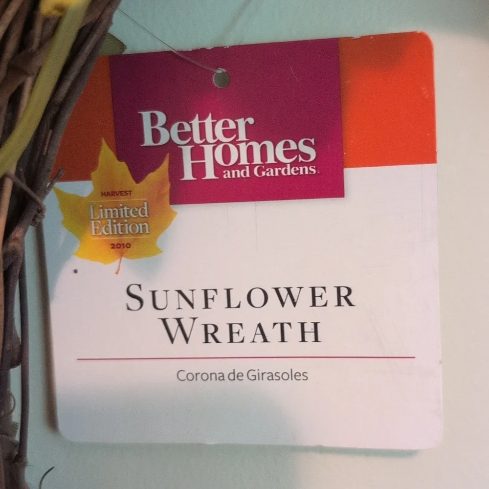 Better Homes & Gardens sunflower wreath